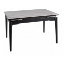 Стол обеденный SIGNAL SENTO белый лак/черный 120-180/80